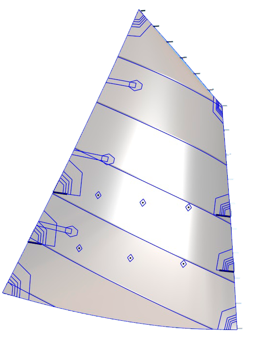Cross-cut sail — 3D model