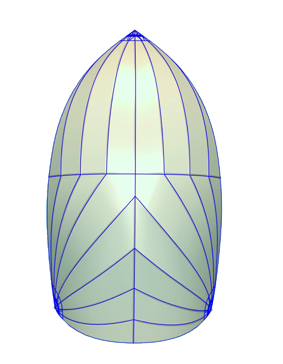 Radial spinnaker — 3D model