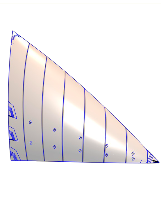Cross-cut sail — 3D model