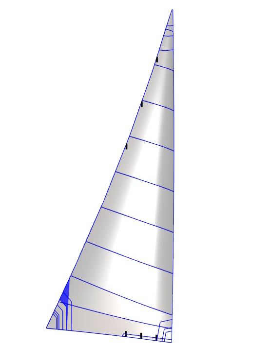 Cross-cut sail — 3D model