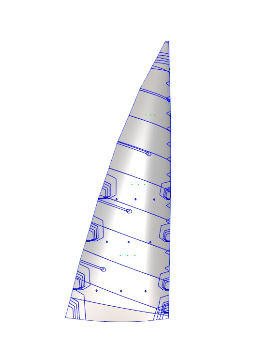 Cross-cut sail — 3D model