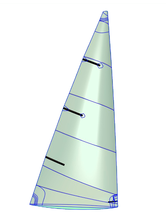 Cross-cut sail — 3D model