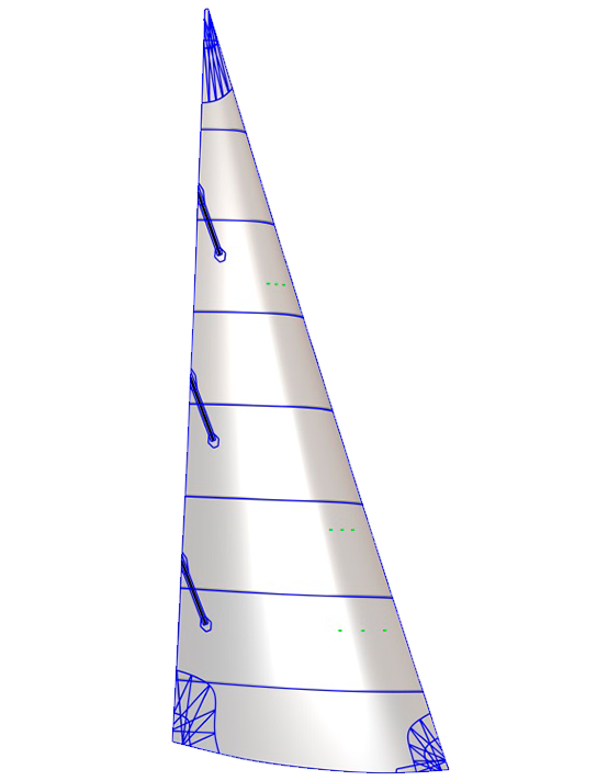 Cross-cut sail — 3D model