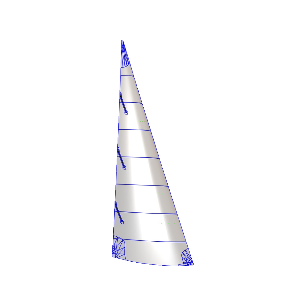 Furling jib with battens