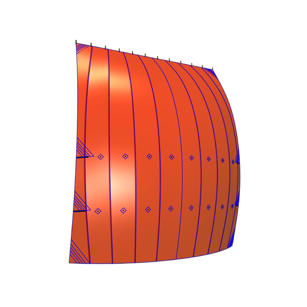 Square old style sail