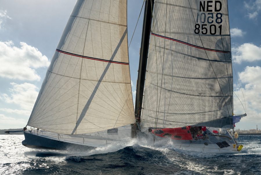 Racing mainsails, close quarters